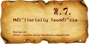 Müllerleily Teodózia névjegykártya